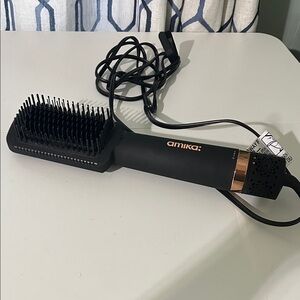 Amika Double Agent Black straightener Hair Brush blow dryer